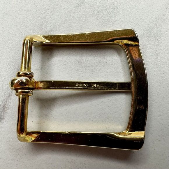 Ribco Vintage Gold Tone Simple Basic Belt Buckle Made in USA - Picture 2 of 8